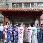 文化大學國際暨外語學院日本語文學系精心設計「日本夏日祭」主題活動，讓學生穿上正宗浴衣，沉浸在濃濃和風氛圍中。