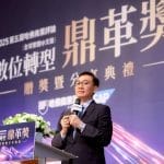 【新聞圖片一】 SAP 全球副總裁、台灣暨香港澳門總經理陳志惟於第五屆數位轉型《鼎革獎》分享台灣企業的數位轉型趨勢，走向更為務實的階段，重視精準規劃與 ROI，追求實質成果
